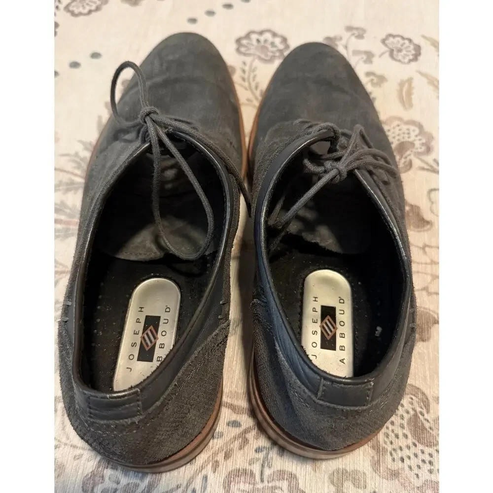 Mismatched Joseph Abboud Cannon Gray Suede Oxfords Men's Left 11 Right 10.5